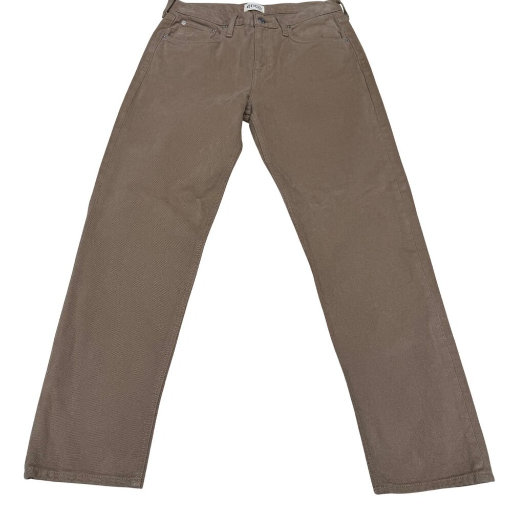 NEW ETICA Ethically Made Marlowe Slim Boyfriend Pants Womens Mid Rise, Size 28
